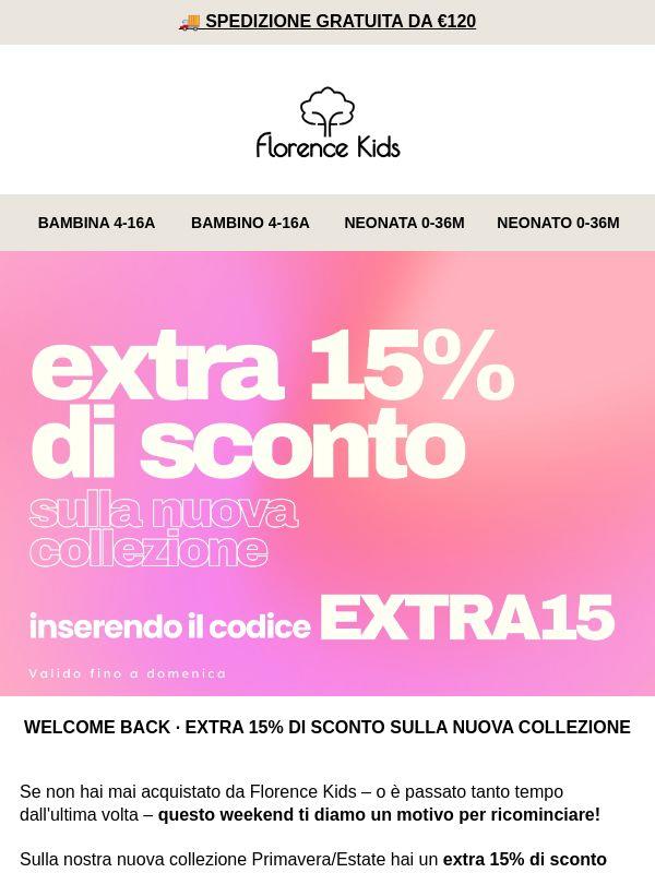 🌸 UN BENTORNATO SPECIALE: EXTRA 15% SULLA NUOVA COLLEZIONE