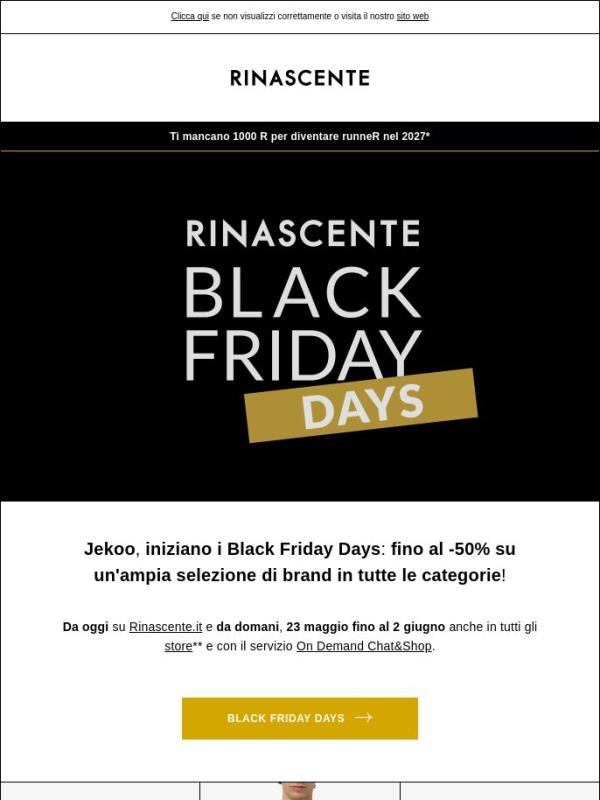 Black Friday Days: sconti fino al -50%
