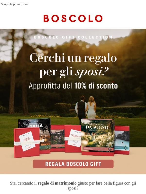 Regali per gli sposi? 10% di sconto per te