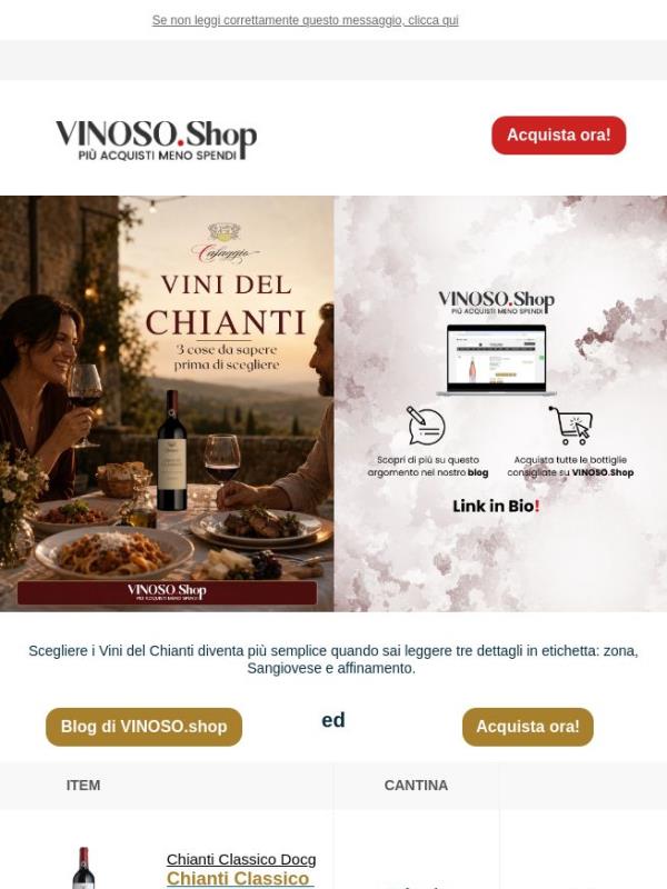 🍇 VINOSO | Chianti non significa sempre Chianti Classico