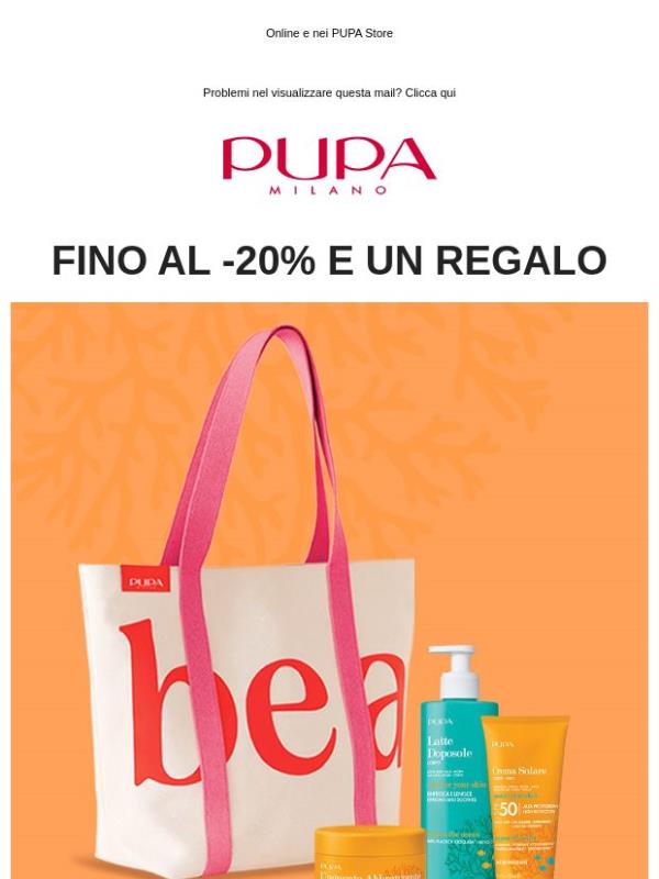 ☀️ Fino al -20% e PUPA Summer Bag in regalo ☀️