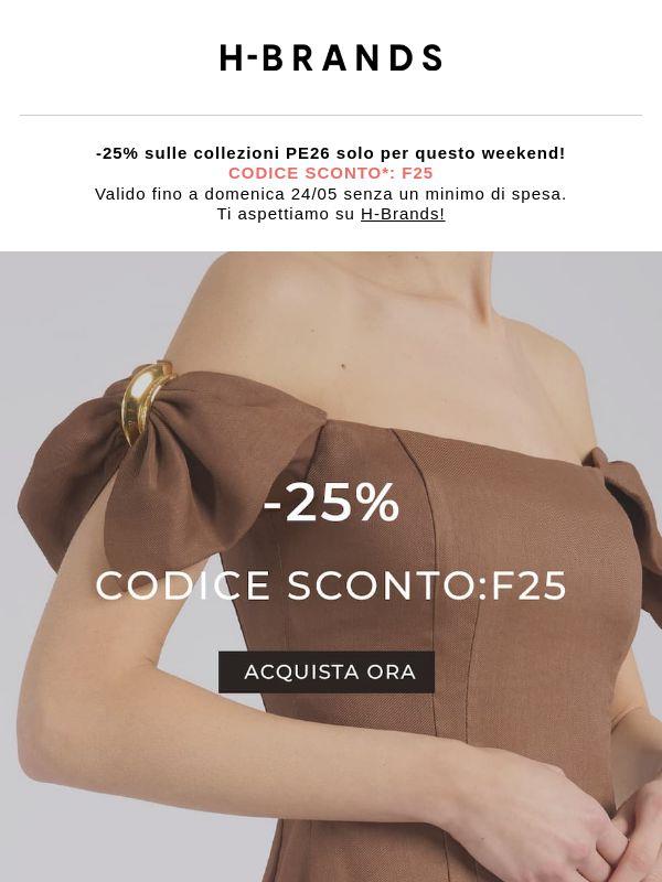 -25% PE26 | solo per il weekend ⏰