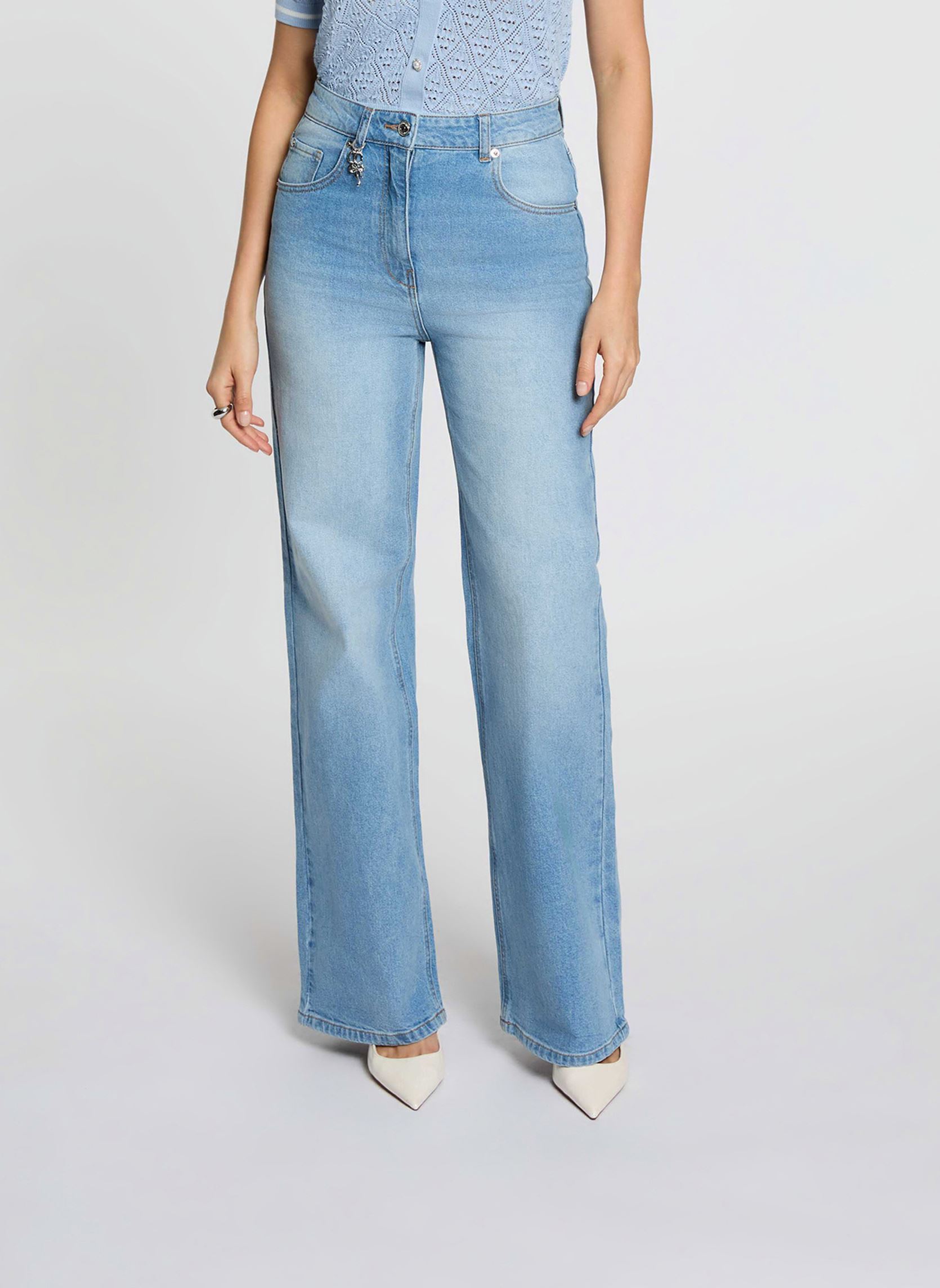 Morgan Jeans dritti 261-PAVA donna blu