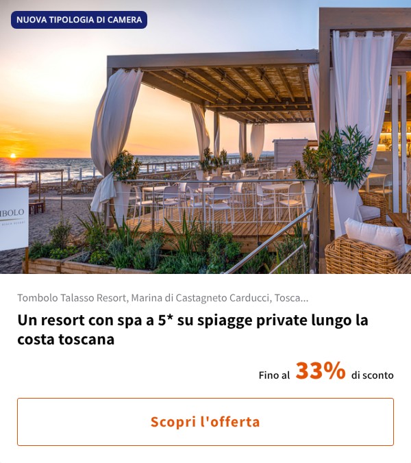 Un resort con spa a 5* su spiagge private lungo la costa toscana