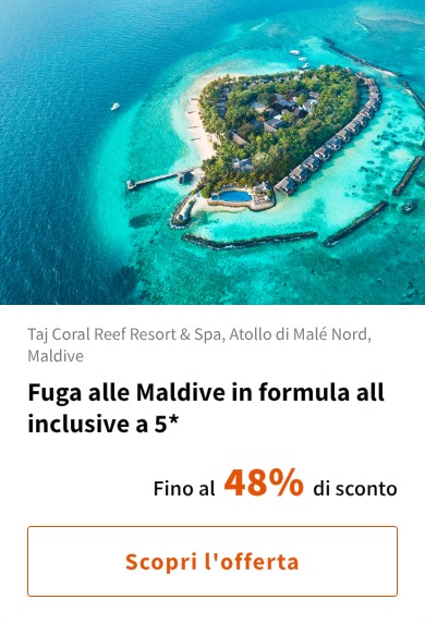 Fuga alle Maldive in formula all inclusive a 5*