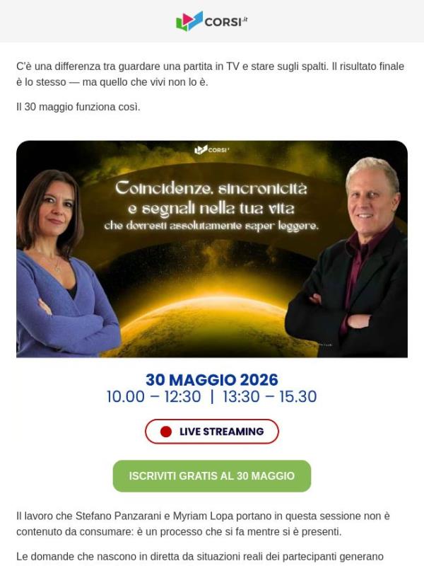 Evento LIVE (cosa cambia esserci)