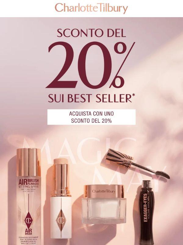 Un magico sconto del 20% sui best seller di Charlotte! 💫