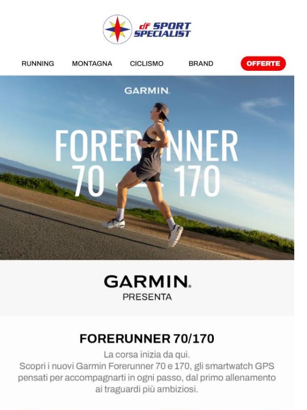 Nuovi Garmin Forerunner 70 & 170 ⌚