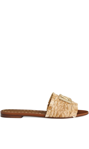 DG Logo rafia flat sandals