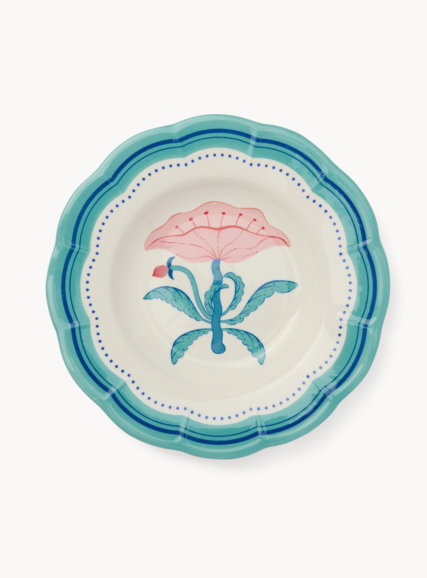 Piatto fondo in ceramica Voyage