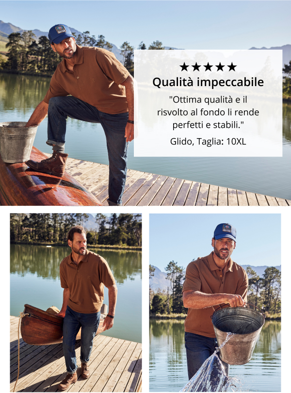 Poloshirts con fit speciale per l'addome