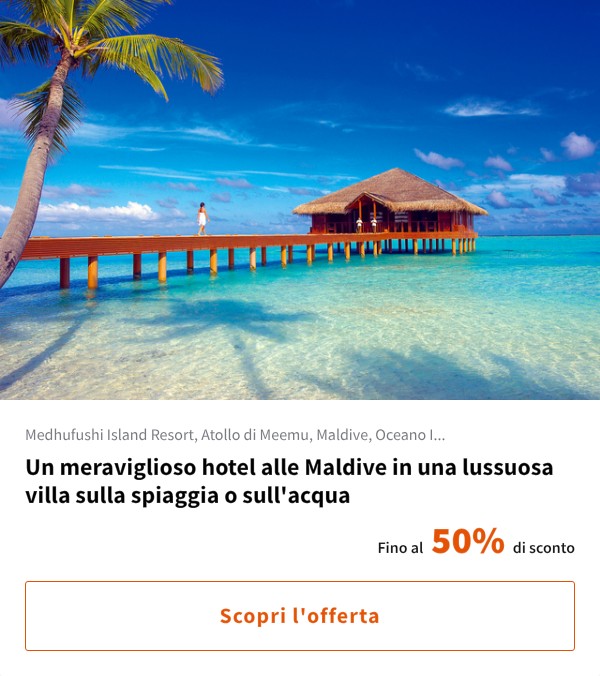 Un meraviglioso hotel alle Maldive in una lussuosa villa sulla spiaggia o sull'acqua