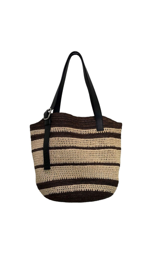 Loop rafia basket bag