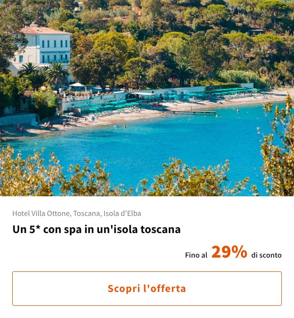 Un 5* con spa in un'isola toscana
