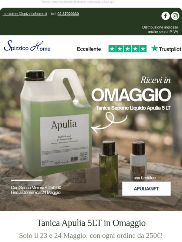 Solo 23 e 24 Maggio 👉 Omaggio incluso con il tuo ordine 💚