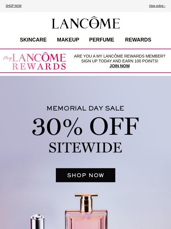 30% OFF! The Memorial Day Event