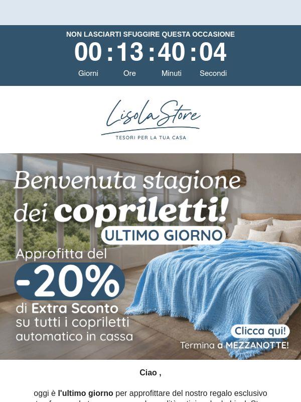 ⏰ Oggi è l'ultimo giorno per arredare la tua camera con i nostri copriletti e trapuntini estivi made in Italy
