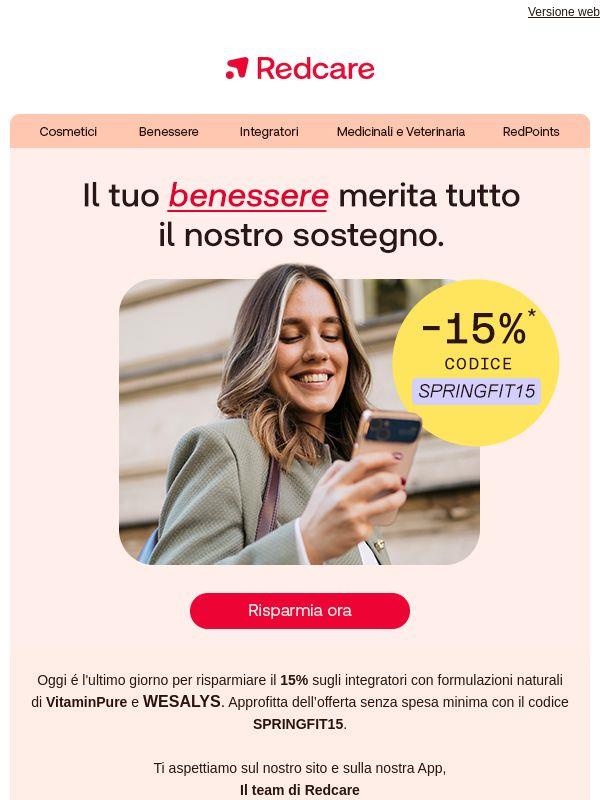 🚀Risparmia il 15% su integratori naturali WESALYS e VitaminPure.