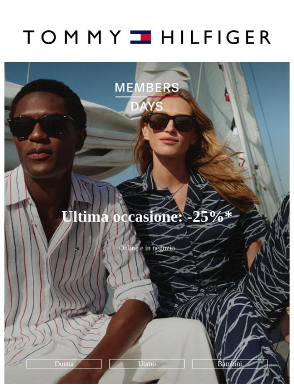 Ultima occasione: sconto esclusivo del 25%.