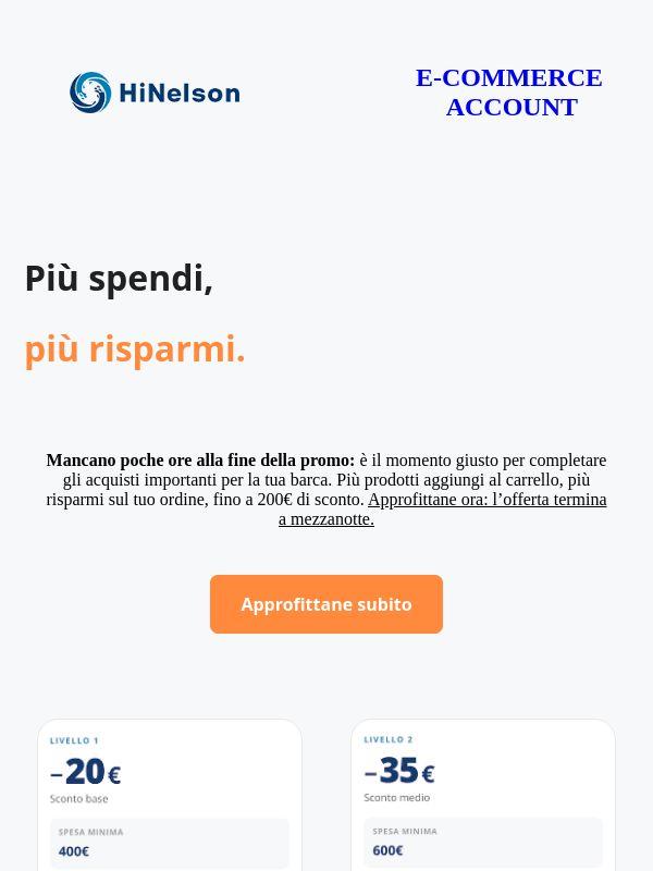 ⏰ Ultime ore: fino a 200€ di sconto