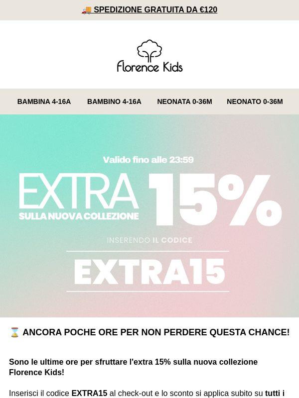 ⏳ EXTRA 15% SULLA NUOVA COLLEZIONE: MANCANO POCHISSIME ORE