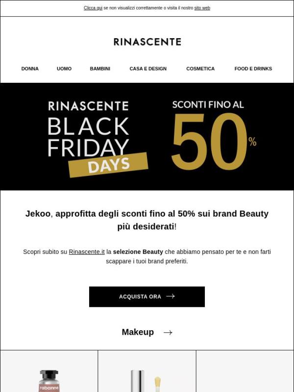 Black Friday Days: fino al -50% sui brand Beauty più desiderati!