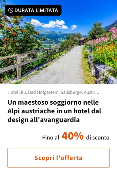 Un maestoso soggiorno nelle Alpi austriache in un hotel dal design all'avanguardia
