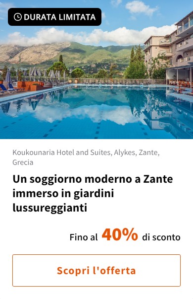 Un soggiorno moderno a Zante immerso in giardini lussureggianti