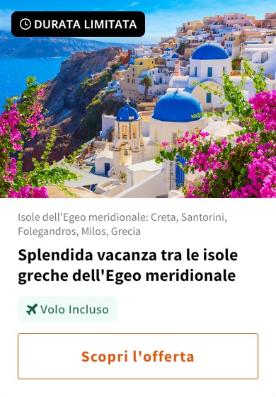 Splendida vacanza tra le isole greche dell'Egeo meridionale