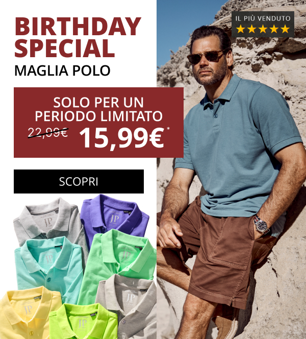Birthday Special - Maglia polo 15,99€