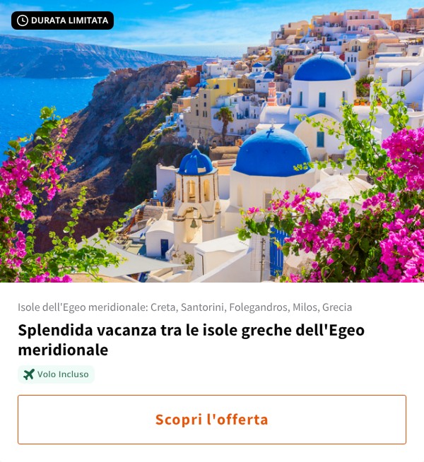 Splendida vacanza tra le isole greche dell'Egeo meridionale