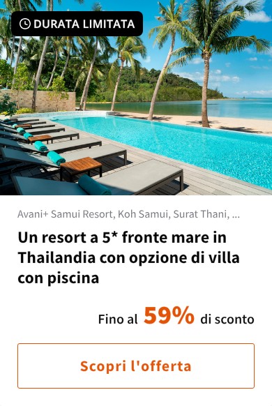 Un resort a 5* fronte mare in Thailandia con opzione di villa con piscina