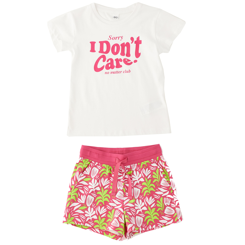 Image of COMPLETO T-SHIRT E SHORT 4G855 G2 RAGAZZA IDO