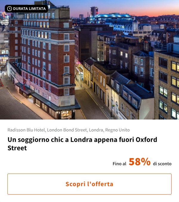 Un soggiorno chic a Londra appena fuori Oxford Street