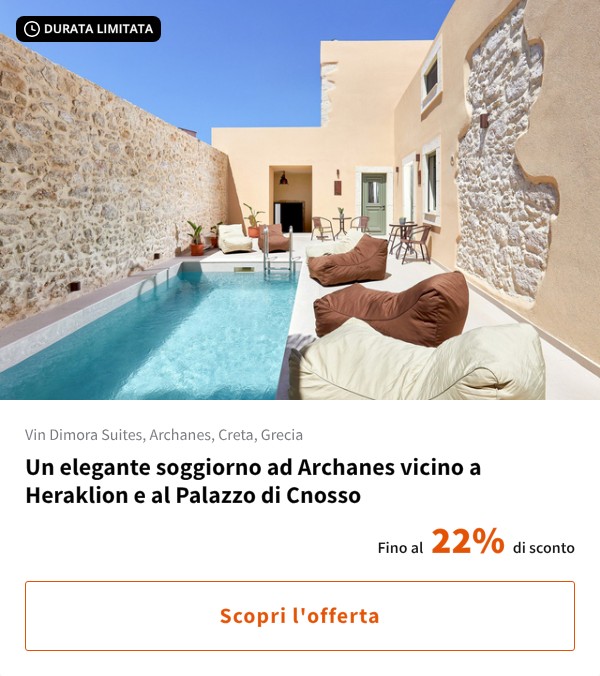 Un elegante soggiorno ad Archanes vicino a Heraklion e al Palazzo di Cnosso