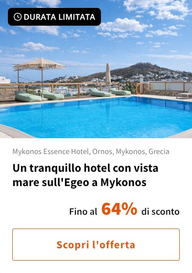 Un tranquillo hotel con vista mare sull'Egeo a Mykonos