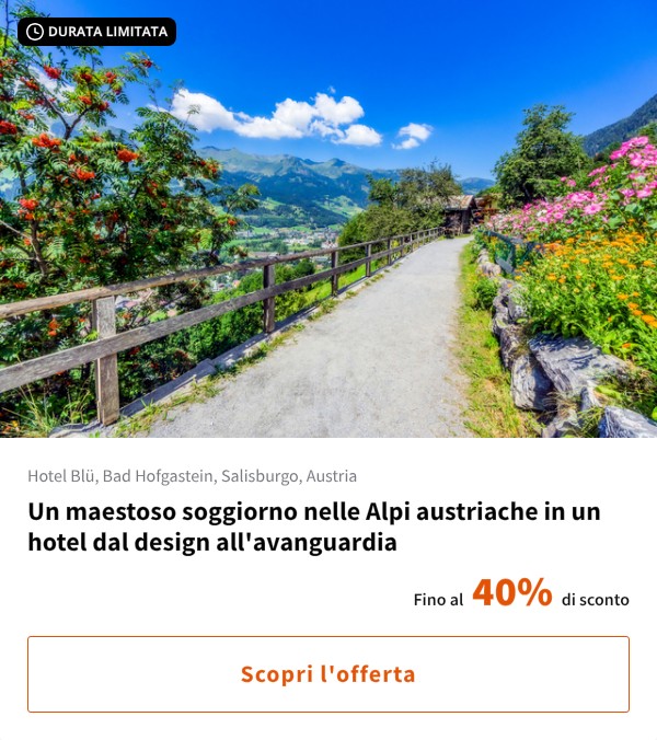 Un maestoso soggiorno nelle Alpi austriache in un hotel dal design all'avanguardia