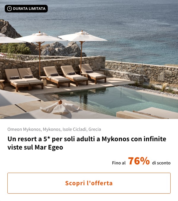 Un resort a 5* per soli adulti a Mykonos con infinite viste sul Mar Egeo