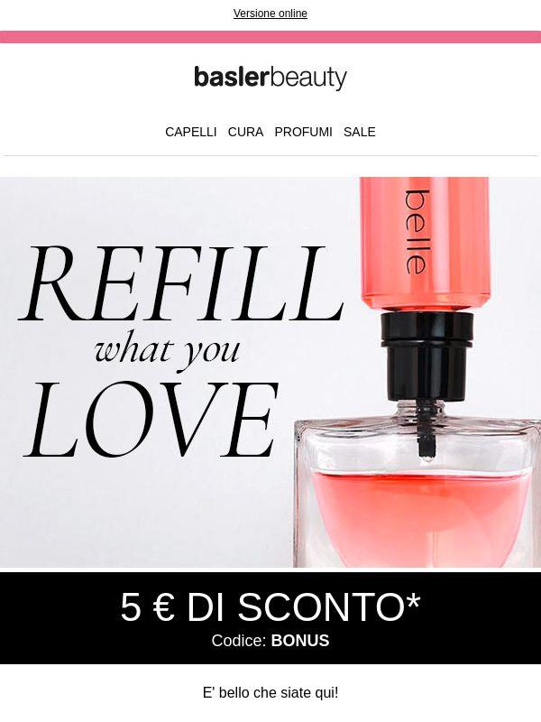 I tuoi prodotti di bellezza preferiti: ricaricali ora e risparmia 5 €