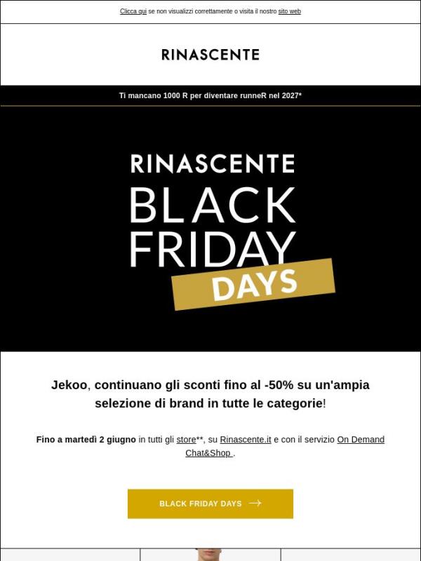Black Friday Days: continuano gli sconti fino al -50%