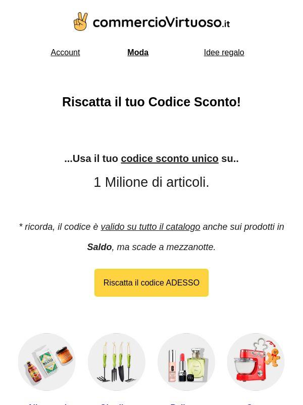 Complimenti 🎁 Hai vinto un codice sconto riservato!