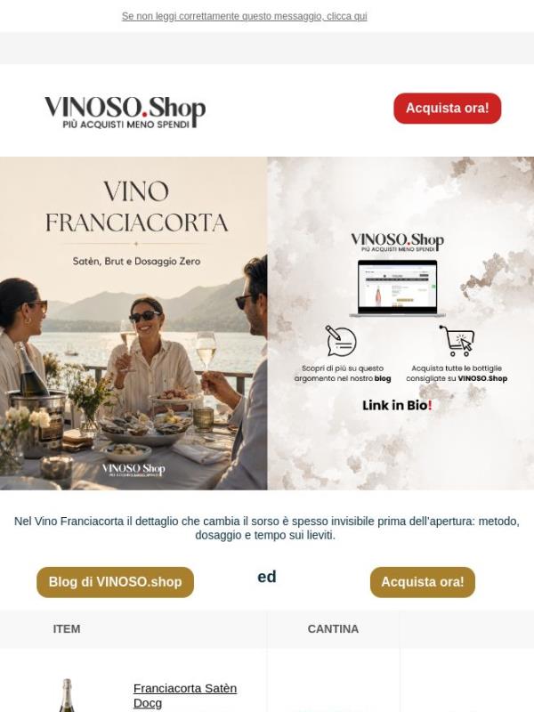 💫 VINOSO | Vino Franciacorta il dettaglio che cambia il sorso