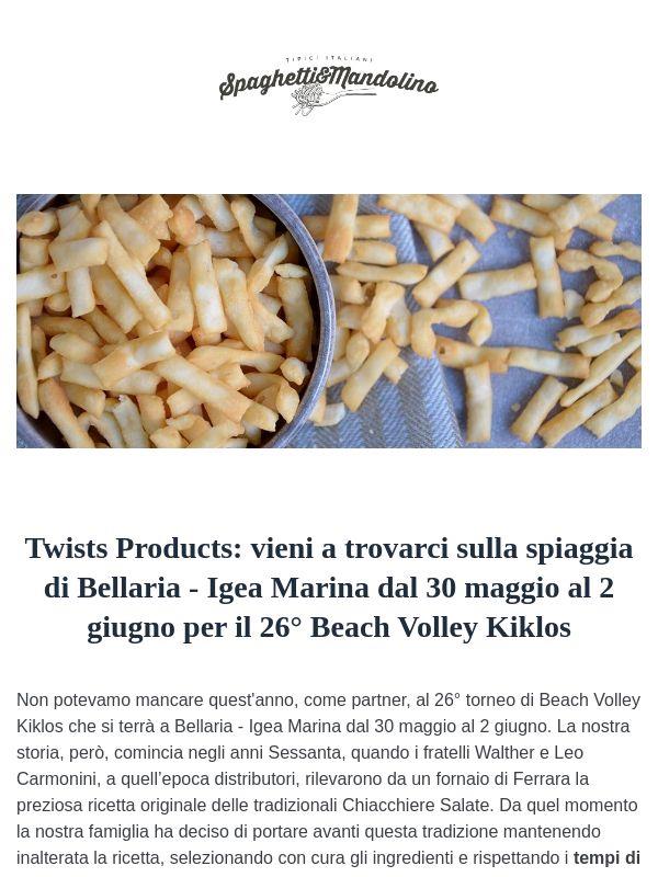 Twists Products: vieni a trovarci sulla spiaggia di Bellaria - Igea Marina