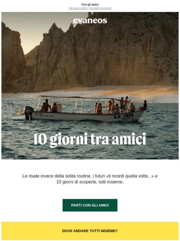 Pronto a sparire per 10 giorni?