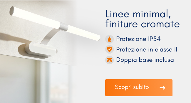 Linee minimal, finiture cromate