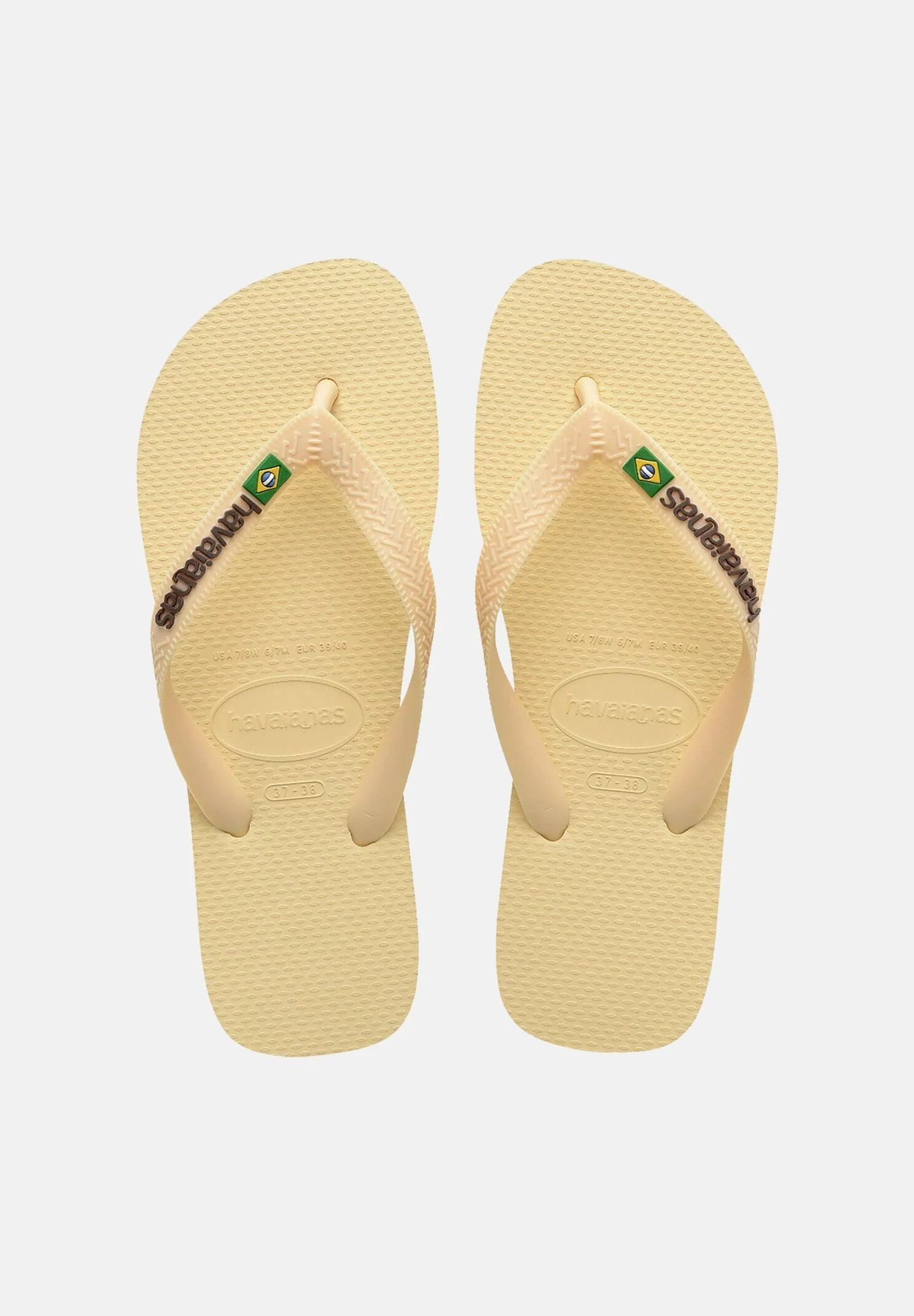 Image of HAVAIANAS Infradito Havaianas Brasil Logo crema per uomo e donna