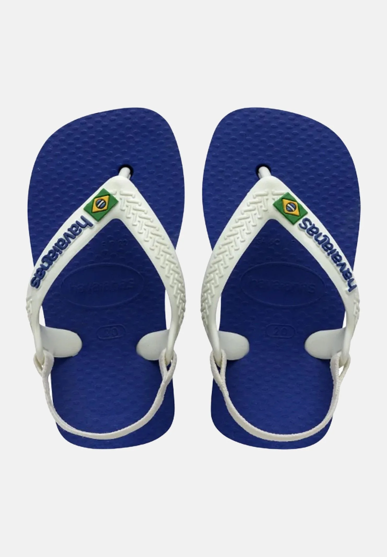 Image of HAVAIANAS Sandali blu da neonato Brasil Logo II