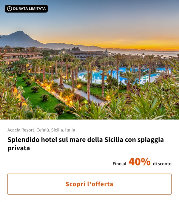 Splendido hotel sul mare della Sicilia con spiaggia privata
