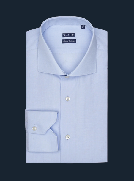 Camicia collo francese in puro cotone tinta unita Prezzo di vendita: