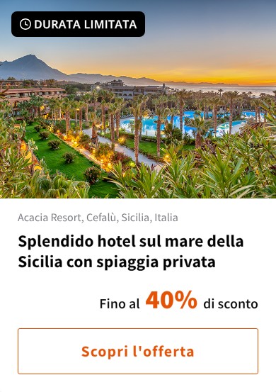 Splendido hotel sul mare della Sicilia con spiaggia privata
